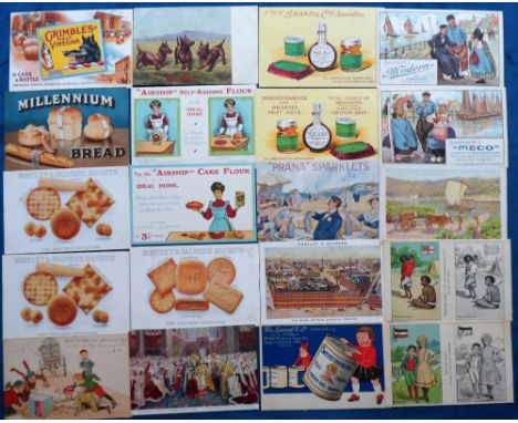 Postcards, Advertising, a good mixed food and drink advertising collection of approx. 40 cards, inc. Quaker Oats Smiles (4), 