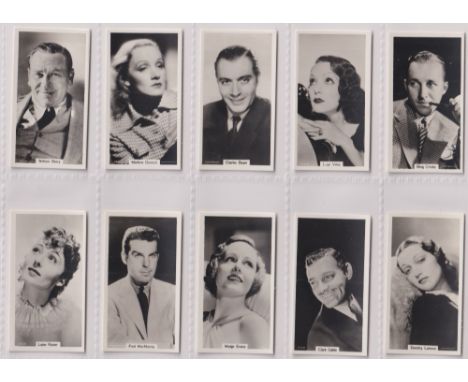 Cigarette cards, 2 sets, Lea, Famous Film Stars (54 cards) &amp; Richard Lloyd, Cinema Stars (28-54) (28 cards, mostly vg)