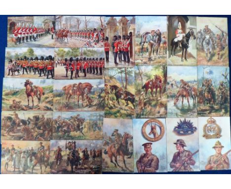 Postcards, Military, a selection of 6 sets of Tuck published Oilettes, inc. 'Military in London' nos. 3546 A-E, 'Comrades' no