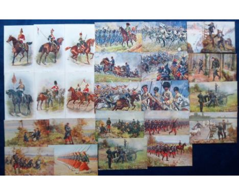 Postcards, Military, a good final selection of 7 sets of 6 cards published by Tuck from their Oilette series. Includes 'Types
