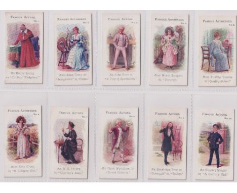 Cigarette cards, Taddy, Famous Actors &amp; Actresses (set, 25 cards) (gd)