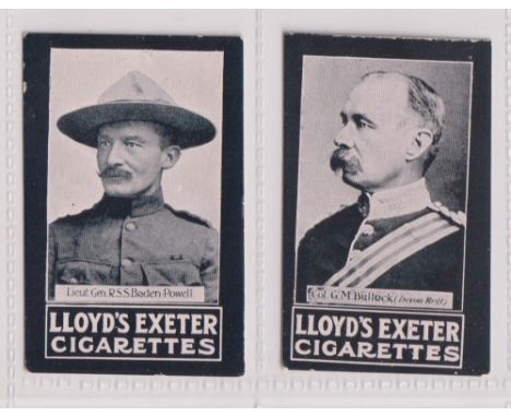 Cigarette cards, H.C. Lloyd &amp; Son Ltd, Actresses &amp; Boer War Celebrities, two cards, Boer War, Lieut. Gen. R.S.S. Bade