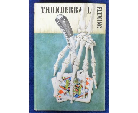 Book, Thunderball, Ian Fleming First Edition, First Impression. James Bond tackles new adversary SPECTRE. Published by Jonath