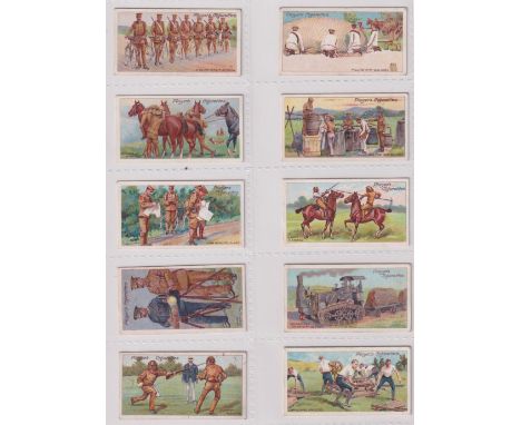 Cigarette cards, Military, 4 sets, Player's, Army Life, &amp; Wills, Medals, Britain's Part in the War, &amp; Recruiting Post