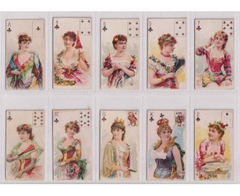 Cigarette cards, USA, ATC, Beauties, Playing Card inset, Set 2 (Type set back) (34/52) (1 poor, a few with minor faults, gen 