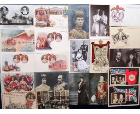 Postcards, a good UK Royalty collection of approx. 100 cards from Edward VII to George VI, inc. marriage souvenir for Duke of