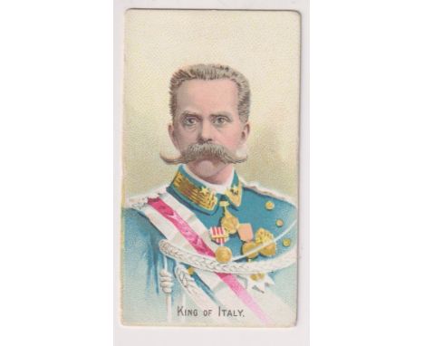 Cigarette card, Taddy, Royalty, Actresses &amp; Soldiers, type card, The King of Italy (vg) (1)