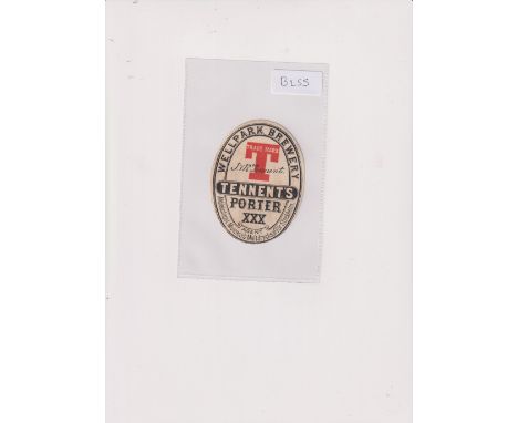 Beer label, J &amp; R Tennent Ltd, Tennent's Porter XXX, vertical oval, 86mm x 66mm, (gd/vg) (1)