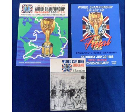 Football, World Cup 1966, original England v West Germany World Cup Final programme (no writing, ex), Tournament programme &a