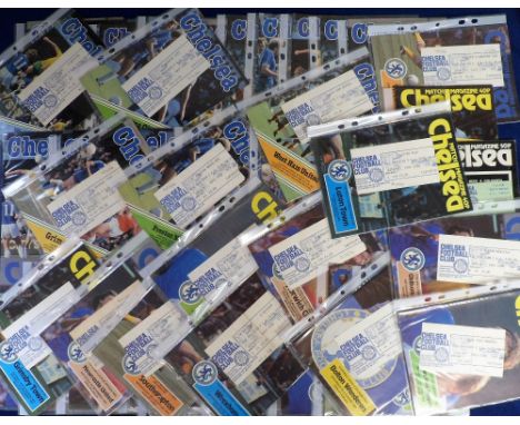 Football programmes &amp; tickets, Chelsea FC, home programmes &amp; tickets, League &amp; Cup games, 1980/81 (22 programmes,