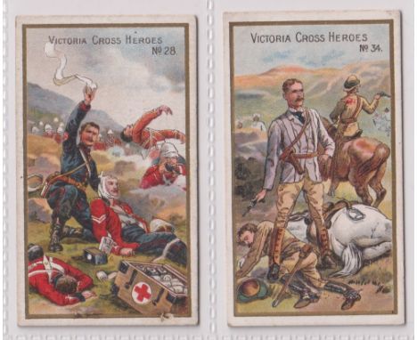 Cigarette cards, Taddy, Victoria Cross Heroes, (21-40) 2 cards, nos 28 &amp; 34 (gd)