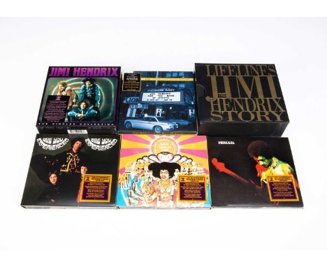 Jimi Hendrix CDs / Box Sets, three Box Sets and approximately twenty-nine CDs with titles including The Singles Collection, L