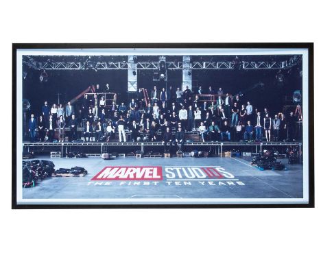 Marvel Studios / Class Photo, Marvel Studios - The First Ten Years - Classroom style photo featuring many famous names includ