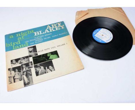 Art Blakey LP, A Night At Birdland Volume 1 LP - USA Mono release on Blue Note (BLP 1521) - Laminated Sleeve - Blue and White