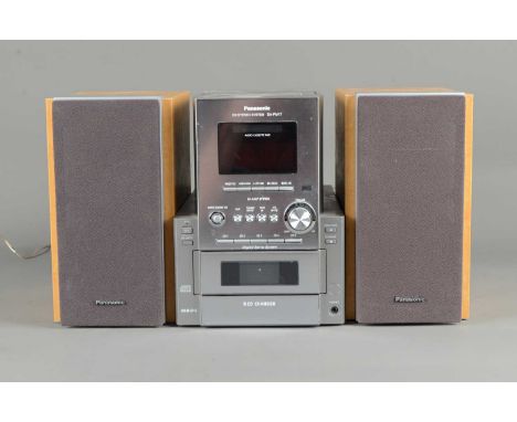 Stereo Micro Systems, three items comprising a Panasonic micro system SA-PM17 5 CD changer, cassette, tuner with remote and b