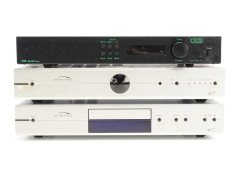 Myryad Z142 Amplifier and CD Player / Creek Tuner, Myryad silver Amplifier Z142 with remote s/n z1421443 in very good conditi