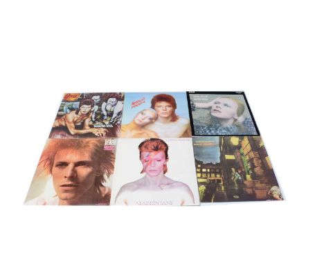 David Bowie LPs, six albums - all RCA Orange Label releases comprising Diamond Dogs (Gatefold EX+/EX+), Ziggy Stardust (With 
