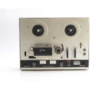Akai Reel to Reel Recorder, Akai 4000D reel to reel tape recorder s/n 1-05611-00890 no cover some wear otherwise appears good