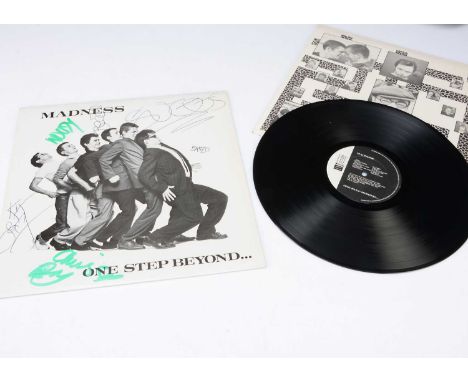 Madness LP / Signatures, Madness - One Step Beyond LP with signatures of Suggs, Lee Thompson, Mark Bedford, Dan Woodgate, Chr