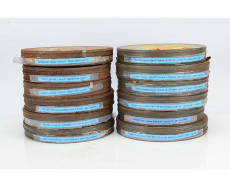 Princess Ashraf 35mm Documentary Films plus, twelve film reels comprising five reels of Princess Ashraf - Portrait of a Princ