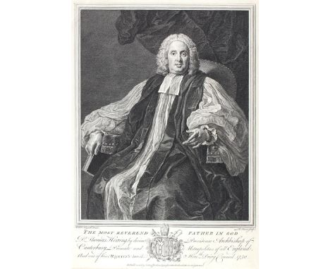 Baron, Bernard: (1696 Paris - London 1762/66). The most Reverend Father in God Dr. Thomas Herring, by divine Providence Archb