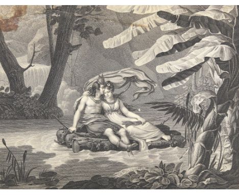 Atala.: 4 Bl. n. der Novelle von Chateaubriand. Radierungen v. Duthé n. Chasselat, 1.H. 19. Jh. Je ca. 25,5 x 34 cm. Mit den 