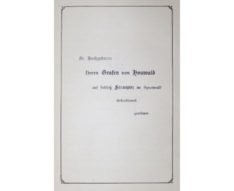 Kühn,E.: Der Spreewald und seine Bewohner. Cottbus, Selbstverlag 1889. Gr.8°. Mit zahlr., meist ganzs. Illustr. VII, 143 S. O