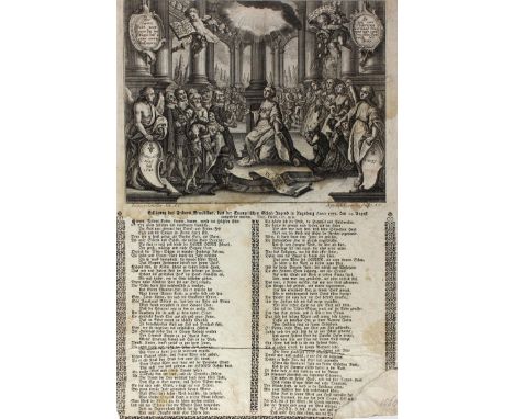 Augsburger Friedensgemälde.: "Erklärung des Fridens Gemähldes, das der Evangelischen Schul-Jugend in Augsburg Anno 1771". Kup