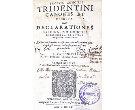 Tridentinisches Konzil.: Sacros. Concilii Tridentini Canones Et Decreta Item Declarationes Cardinalivm Concilii Interpretvm E