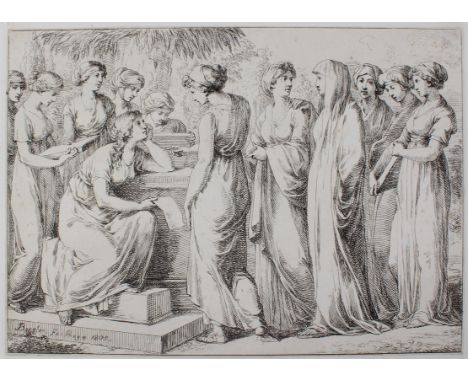 Bergler d. J., Josef: (1753 Salzburg - Prag 1829). Die zwoelf Sibyllen. Radierungen, Prag 1805. Ca. 21,5 x 30 cm, auf Platten