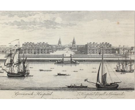 London.: Greenwich Hospital. L'Hosapital Royall a Greenwich. Guckkastenkupfer auf Bütten mit WZ v. T.Bowles bei "the Black Ho