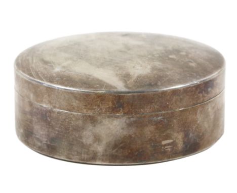 Silberdose Arthur Möhrle: Schwäbisch Gmünd. 925 Sterling Silber. Runddeckeldose. Mehrfach gestempelt. u.a. AM im Wappenschild