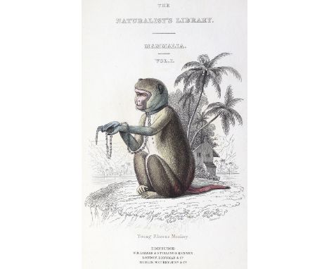Jardine,W.: The natural history of monkeys. Edinburgh, Lizars 1833. Mit gest. Portrait, gest. Titel mit kolor. Vign. u. (num 