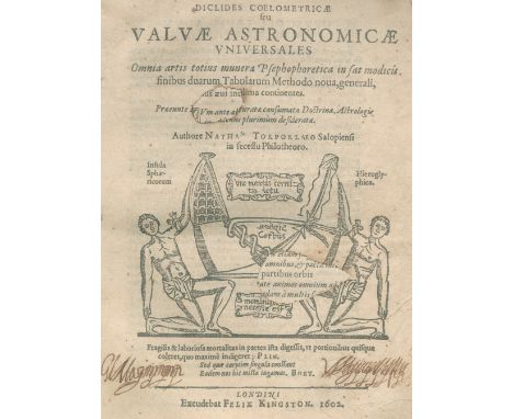 Torporley,N,: Diclides coelometricae seu valvae astronomicae universales omnia artis totius munera psephophoretica in sat mod