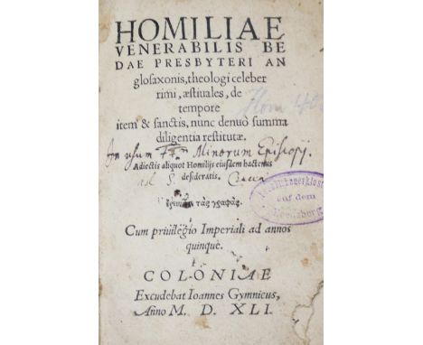 Beda.: Homiliae Venerabilis Bedae Presbyteri anglosaxonis, theologi celeberrimi, aestivales, de tempore item &amp; sanctis, n