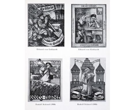 Braungart,R.: Das Exlibris der Dame. Mchn., Hanfstaengl 1923. 4°. Mit 96 tls. farb. Taf. u. 1 Abb. 1 Bl., 40 S., 3 Bl. Ohldr.
