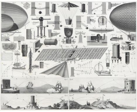 Sammlung: von 27 Objekten zum Thema Zeppelin, davon Photographien, 2 Postkarten, 3 Graphiken, eine Bleistiftzeichnung, 2 Ausg