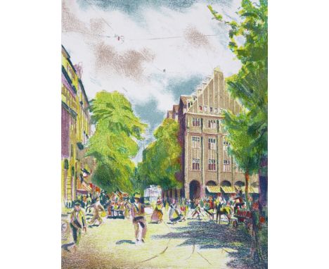 Sammlung: von 48 Bl. tls. farb. Lithographien von O.Baumberger, F.Boscovits, A.Hoppler, E.E.Schlatter u. Ed.Stiefel. Bei Grap