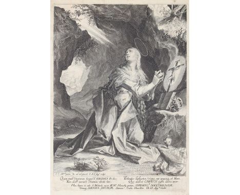 Kilian, Lucas: (1579 Augsburg 1637). Magdalena. Kupferstich. 16./17. Jhdt. 35,4 x 24 cm.   R
