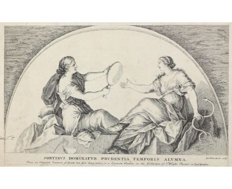 Vandergucht, Gerard: (1696/96 London 1776). Weibliche Personifizierung der Kardinaltugend Klugheit. Radierung. 18. Jhdt. 25,5
