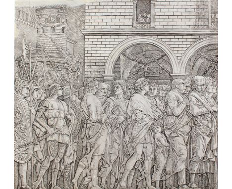 Mantegna, Andrea: (1431 Isola di Cart Lira - Mantua 1506). Der Triumphzug Caesars: Die Senatoren. Kupferstich. 1490-1500. 25 