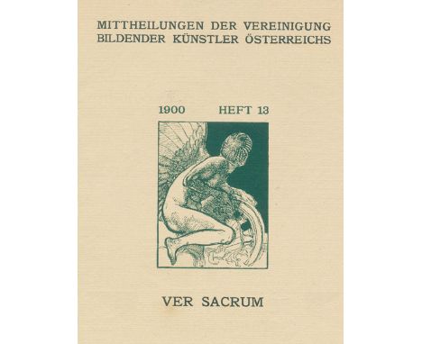 Ver Sacrum.: Mittheilungen der Vereinigung bildender Künstler Österreichs. Jg. 3, Heft 13. Wien 1900. Kl.4°. Mit 1 Orig.-Radi