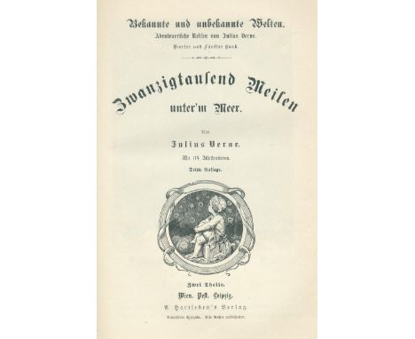 Verne,J.: Zwanzigtausend Meilen unter'm Meer. 3. Aufl. 2 Tle. in 1 Bd. Wien u.a., Hartleben (1876). Gr.8°. Mit 114 Textabb. 4