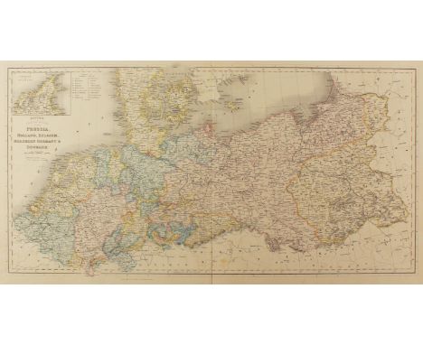 Nordeuropa.: Betts's family Atlas. Prussia, Holland, Belgium, Northern  Germany and Denmark. Farblithographie. Um 1860. Bei J