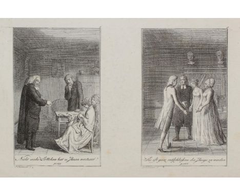Chodowiecki, Daniel Nikolaus: (1726 Danzig - Berlin 1801). Illustrationen zur Erzählung Ruf in die Stadt aus Becker's Taschen