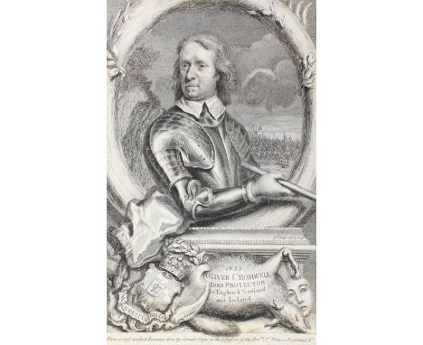 Vertue, George: (1684 London 1756). 1653. Oliver Cromwell Lord protector of England, Scotland and Ireland. Halbportrait in Rü