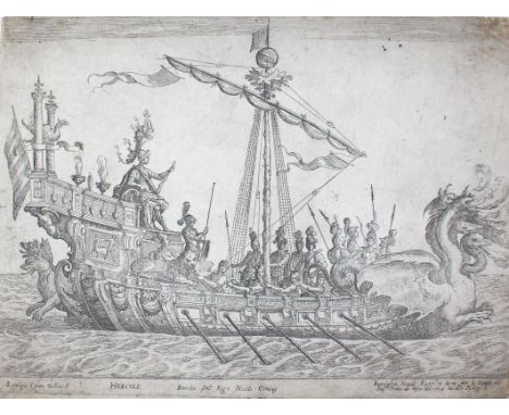 Cantagallina, Remigio: (1582 Borgo San Sepolcro - Florenz 1656). Hercole. Radierung auf Bütten mit WZ, 1608. Plgr. ca. 20,3 x