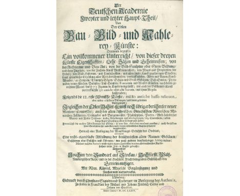 Sandrart auf Stockau,J.v.: Der Teutschen Academie Zweyter und letzter Haupt-Theil von Der Edlen Bau- Bild- und Mahlerey-Künst