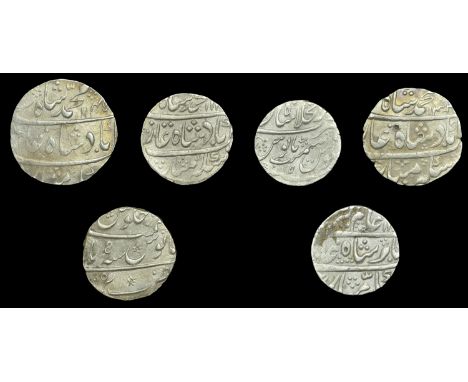 India, MUGHAL EMPIRE, Farrukhsiyar, Rupee, Bareli, yr 5 (KM. 377.18; ICV 4325); Muhammad Shah, Rupees (4), Gwalior, 1134h/4, 