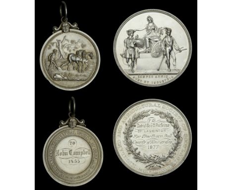 Scotland, Highland and Agricultural Society of Scotland, silver award medals (2), by A. Kirkwood, named (To John Campbell, 18